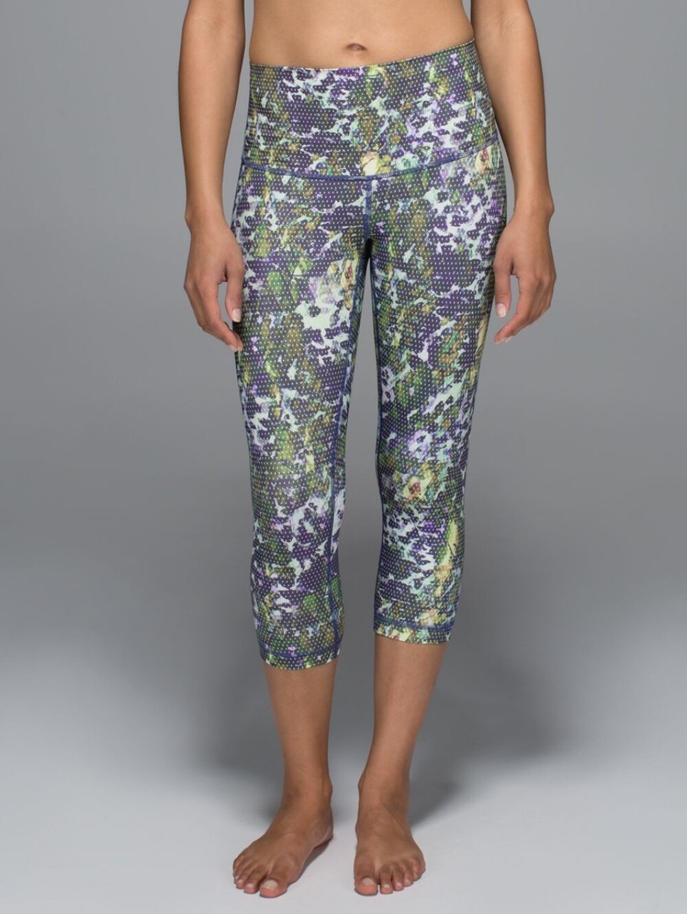 Lululemon Wunder Under Crop II *Full-On Luxtreme Leggings, Floral White Multi